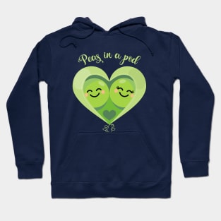 Peas in a Pod (Heart) Navy Hoodie